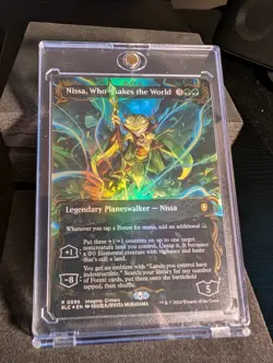 Nissa, Who Shakes the World (Borderless) (Raised Foil) Commander: Bloomburrow... - Image 1