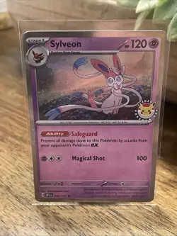 Pokemon TCG SV-Prismatic Sylveon Card #40/131 Holo Rare 2025 Pokemon Day Stamped - Image 1