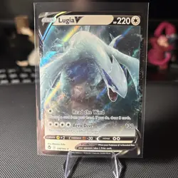Pokemon Lugia v TCG 138/195 NM Sword & Shield Silver Tempest - Image 1