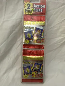 1996 Pokemon ACTION FLIPS Lenticular Cards Blister (2 Packs) VTG New Sealed NIP - Image 3