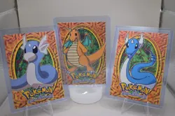Topps Pokemon Dratini Dragonair Dragonite E10 E11 E12 Black Logo Set - Image 1