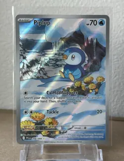 Pokemon TCG Piplup 98/94 Phantasmal Flames Illustration Rare NM - Image 1