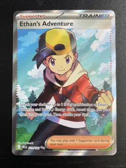 Ethan's Adventure 221/182 Full Art Trainer Pokemon TCG Destined Rivals NM - Image 1