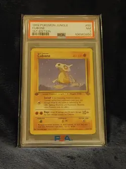 1999 Cubone Pokemon Jungle First 1st Edition #50/64 PSA 8 - Image 1