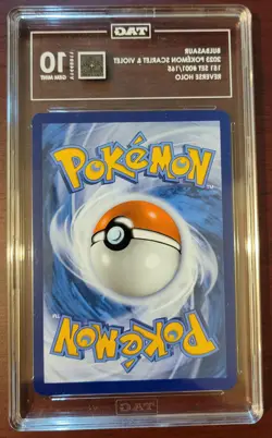 TAG 10 GEM MINT POKEMON SV 151 MEW EN Bulbasaur Reverse Holo #1/165 - Image 2