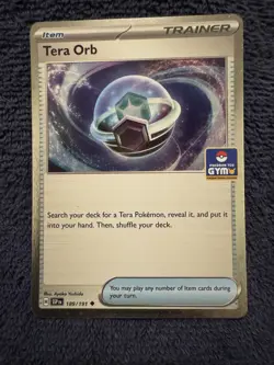 Pokemon Tera Orb Holo Gym Promo Asia Limited Stamp 189/191 NM Surging Sparks SSP - Image 2