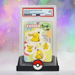 Koduck (Psyduck) 1998 Sealdass Fancy Graffiti #07 Pocket Monsters Pokemon PSA 9✨ - Image 1