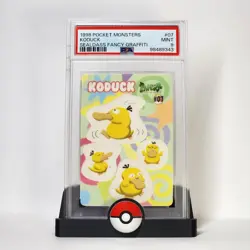 Koduck (Psyduck) 1998 Sealdass Fancy Graffiti #07 Pocket Monsters Pokemon PSA 9✨ - Image 2