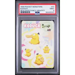 Koduck (Psyduck) 1998 Sealdass Fancy Graffiti #07 Pocket Monsters Pokemon PSA 9✨ - Image 4