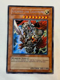 Yugioh Gilford The Lightning CT2-EN001 Ultra Rare Limited LP/NM - Image 1