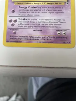 2002 Pokemon TCG Mewtwo Legendary Collection 29/110 Regular Rare - Light LP Card - Image 2