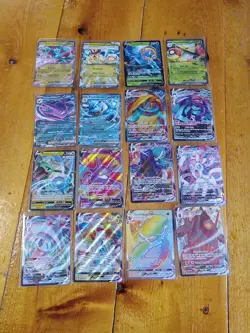 Pokemon Card Lot 16 Binder VMAX VSTAR Lot Full Art Lot Team Rocket Mint Rare - Image 1