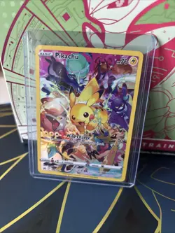 Pokemon Pikachu TCG Full Art Secret Rare Holo Card 160/159 Crown Zenith - Image 1