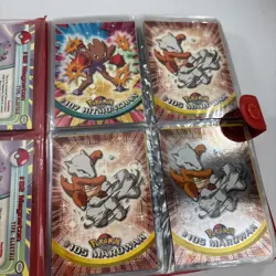 Red Pikachu Binder 4 Pocket 1999 Vintage with 119 Cards and 2 Coins - Image 4