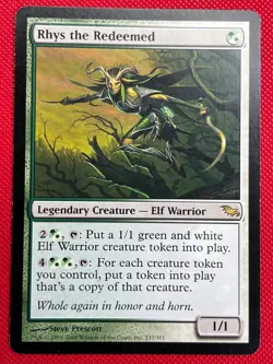MTG 1X Rhys the Redeemed X1 Shadowmoor Magic - MP - Image 1