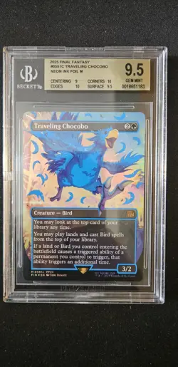 Final Fantasy Magic The Gathering Neon Ink Blue Chocobo BGS 9.5 Graded Gem Mint - Image 1