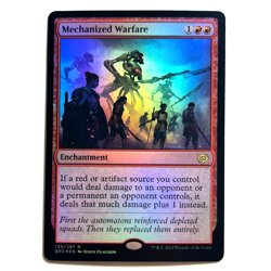 MTG - 1x Mechanized Warfare Holo-Foil - Brothers War NM - Image 1