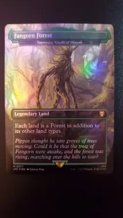 MTG - LOTR - Fangorn Forest (Yavimaya, Cradle of Growth) - Borderless Foil NM - Image 1