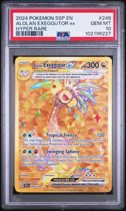 2024 POKEMON SSP EN-SURGING SPARKS HYPER RARE #248 ALOLAN EXEGGUTOR EX PSA 10 - Image 3
