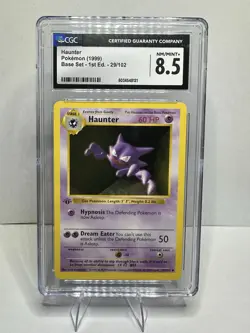 Pokemon 1999 Base Set 1st Edition Shadowless Haunter 29/102 - CGC 8.5 - Image 1