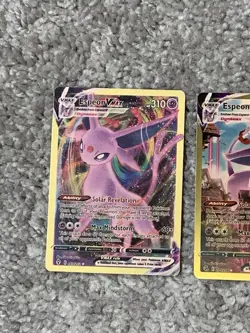 Pokemon Set of 2 Espeon VMax HP310 Solar Revelation Gold Foil Fan Art NM! - Image 2