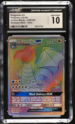 DRAGONITE GX Unified Minds Holo Rare #248 CGC 10 Pokemon [Nostalgium] - Image 1