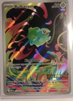 Pokemon TCG Bulbasaur 133/132 Mega Evolution Stamped - Image 1