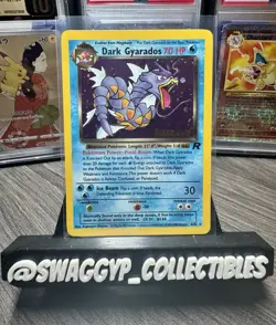 ◓Dark Gyarados 8/82 Team Rocket - Pokemon TCG Prerelease Stamped Holo Rare*NM◓ - Image 1