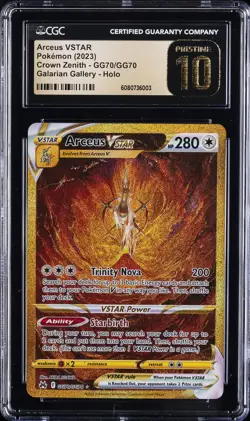 2023 POKEMON CROWN ZENITH GALARIAN GALLERY #GG70 ARCEUS VSTAR CGC 10 PRISTINE - Image 1