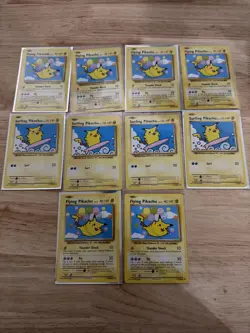 Lot Of 10 Pokemon Evolution Flying And Surfing Pikachu 110/108 111/108 - Image 1