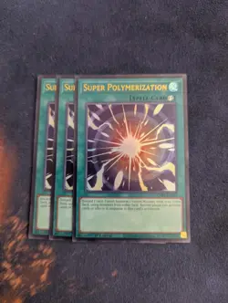 Yugioh! 3x Super Polymerization CH01-EN033 Ultra Rare 1st Ed NM - Image 1