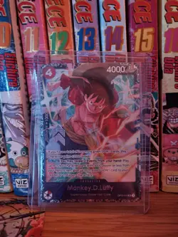 Monkey D Luffy OP12-015 Treasure Cup Promo Prize One Piece Card Top 64 NM - Image 1