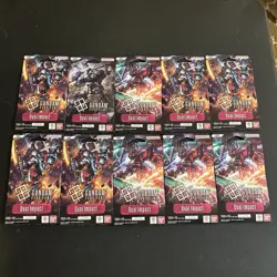 Gundam Card Game GD02 Dual Impact 10 Sleeved Booster Packs All Sealed English! - Image 1