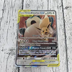 Pokemon Eevee & Snorlax GX Tag Team Card 120/181 Holo Rare - Image 1