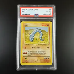 PSA 10 Onix 56/102 Pokemon Base Set 1999 Non Holo Card - Image 1