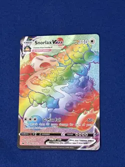 Pokemon TCG Snorlax VMAX Holo Secret Rare Card Sword & Shield 206/202 - Image 1