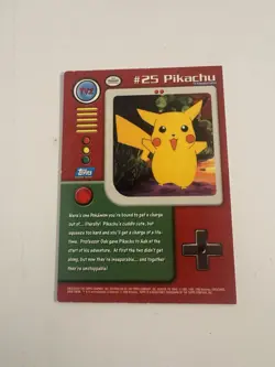 Pokemon Tcg #25 Pikachu TV2 1999 Topps TV Animation Pokemon Card W/ Bonus Card! - Image 2