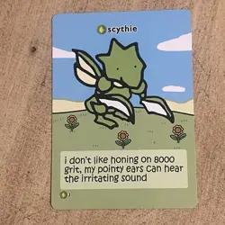 Pokiebubies 1st Edition Scythie Fanmade Pokemon Card Chef Ken Lee Scyther V1 - Image 1