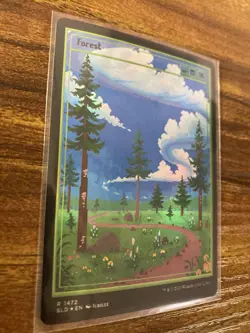 MTG✨Pixel FOREST (Full Art) FOIL✨SLD v_.02 MINT RARE Land Jubilee UNPLAYED ! - Image 3