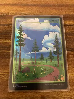 MTG✨Pixel FOREST (Full Art) FOIL✨SLD v_.02 MINT RARE Land Jubilee UNPLAYED ! - Image 5