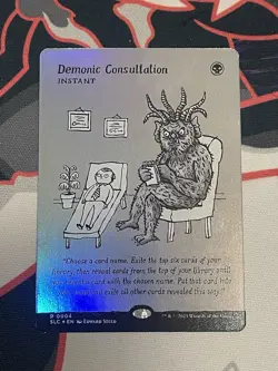 MTG Secret Lair Encyclopedia of Magic 0004 Demonic Consultation Foil - Image 1