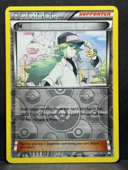 Pokemon Dark Explorers 2012 Reverse Holofoil Card NM N (Supporter) 96/108 MP - Image 1