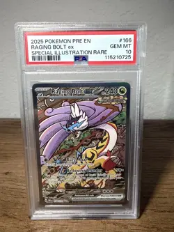 PSA 10 Raging Bolt ex 166/131 Prismatic Evolutions SIR GEM MINT Pokemon - Image 1