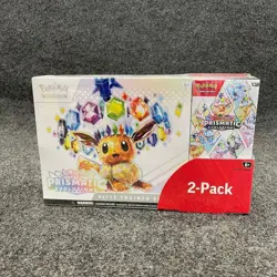 Pokemon Prismatic Evolutions Elite Trainer Box Booster Bundle Costco, Dented - Image 1