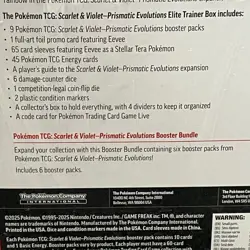 Pokemon Prismatic Evolutions Elite Trainer Box Booster Bundle Costco, Dented - Image 5
