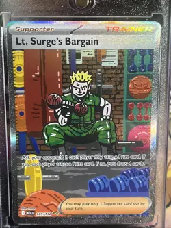 Lt. Surge's Bargain - 185/132 Pokemon Mega Evolution (MEG) SIR Near Mint - Image 1