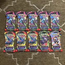 10x Pokemon TCG Phantasmal Flames Sleeved Booster Packs Random Pack Arts Sealed! - Image 1