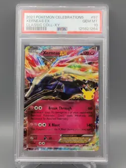 2021 POKEMON CELEBRATIONS CLASSIC COLLECTION #97 XERNEAS EX PSA 10 - Image 1