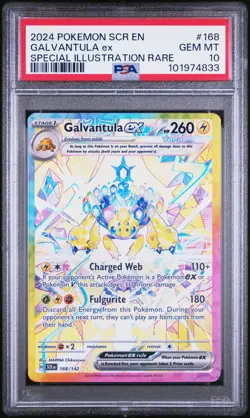 2024 POKEMON SCR EN-STELLAR CROWN SPECIAL ILLUSTRATION RARE GALVANTULA EX PSA 10 - Image 1