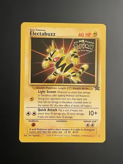 Pokemon Electabuzz Black Star Promo 2 Rare, WB Gold Stamp The First Movie - Image 1